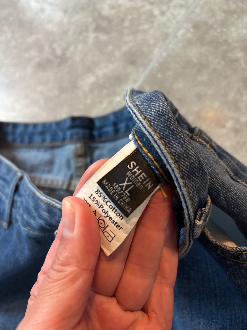 SHEIN Blue High-Waist Denim Jeans - Picture 2 of 5